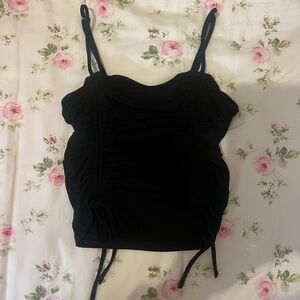 Black Rouched Tank Top Forever 21 Size Small